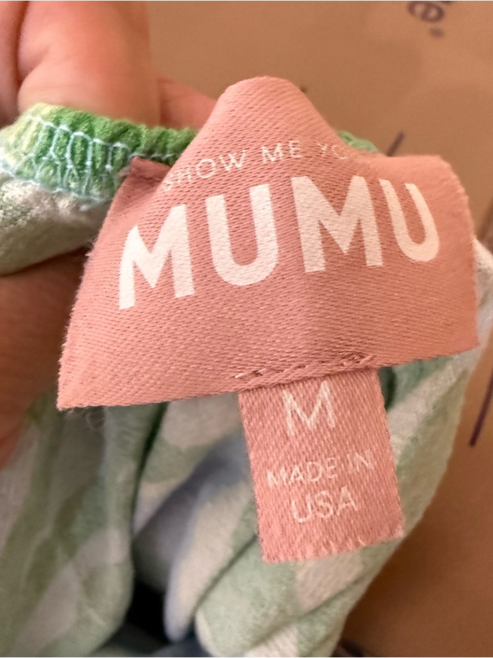 Show Me Your Mumu Revolve Collins Mini Green and Blue Floral Dress - Picture 6 of 6